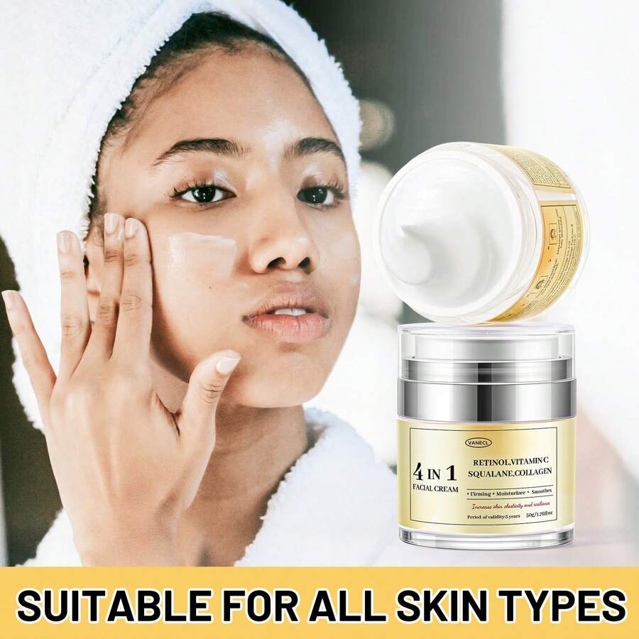 4In1 Face Cream With Retinol, Collagen, Squalane, Vitamin C Day And