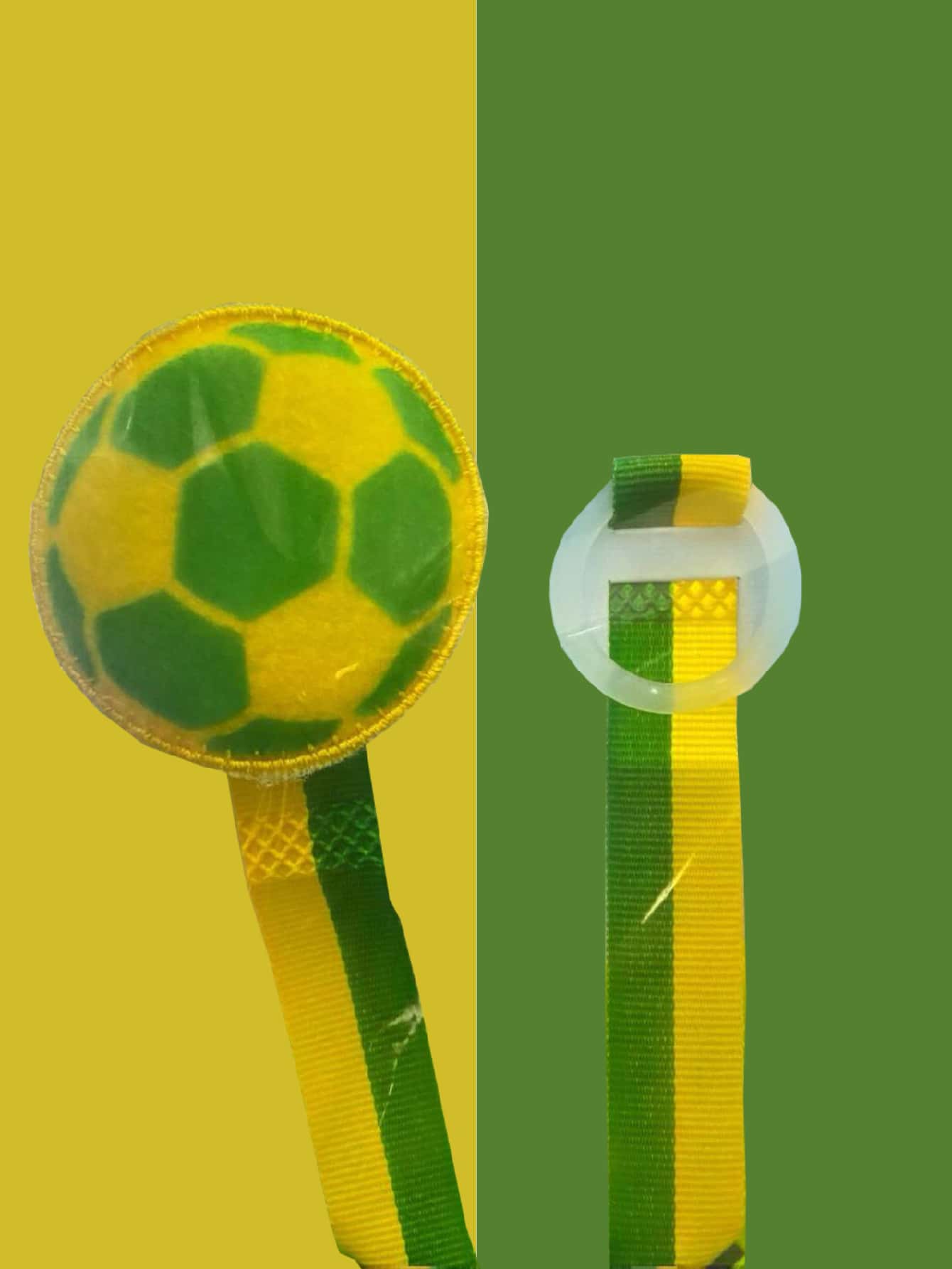 Prendedor de chupeta para bebês com detalhe em tecido Sortido - Riky - Verde - Visão 1