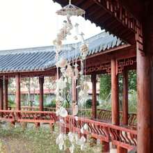 1 Pc Hand-Made Vibrant Shell Wind Chimes-,With 10 Branches And 19 Branches To Choose From, With White And Random Colors For Players, Are Very Suitable For Home, Garden And Beach Decoration, Door Ornaments, Garden Ornaments, Room Ornaments, Bathroom Ornaments And Office Ornaments, And Are Ideal Gifts For Any Occasion.,Home Decor ,Room Decor,Wall Decor Birthday Graduation - White - View 9