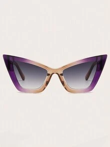 1只女性貓眼塑膠框太陽眼鏡,適合日常佩戴