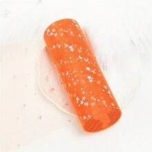 10 Yards Stern Mond Laser Pailletten Tüllrolle weiches Tüllband für Partydekoration DIY Handwerk Tutu Rock Zubehör Hochzeitshintergrund Bühnendekoration Nähen Mesh