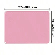 1pc Non-Stick Platinum Silicone Kneading Dough Mat Without Silk Screen Printing - Multicolor - View 2