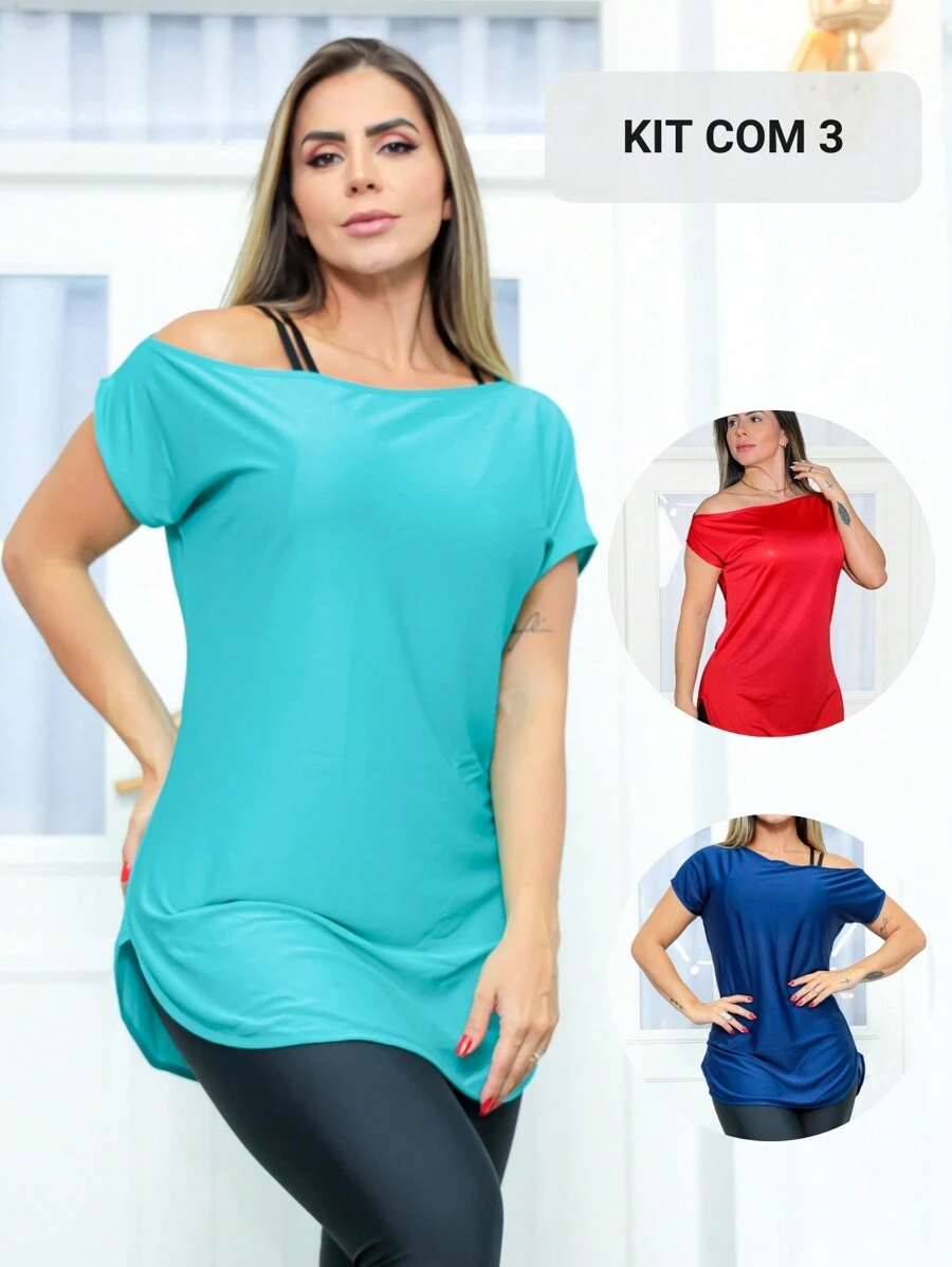 Women Sports Tees & Tanks - 綠色 紅色 海軍藍 - 查看 1