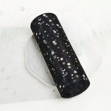 10 Yards Stern Mond Laser Pailletten Tüllrolle weiches Tüllband für Partydekoration DIY Handwerk Tutu Rock Zubehör Hochzeitshintergrund Bühnendekoration Nähen Mesh
