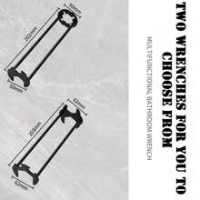 耐用優質金屬扳手，多功能水槽扳手，雙頭雙修補工具，適用於廚房水槽 （隨機顏色發送） - 黑色 - 查看 11