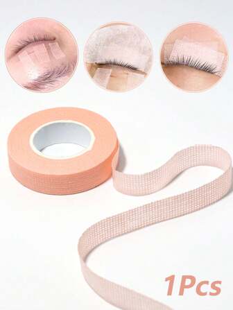 1 Pc Pink Non-Woven Fabric Eyelash Tape Eyelash Extension Lint Free Breathable Adhesive Tape  Paper Tape 9M Length