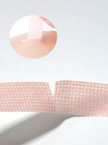 1 pièce Ruban adhésif pour extension de cils en tissu non tissé rose, sans peluche, respirable, ruban en papier de 9 m de long