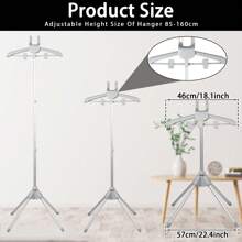 Steamer Stand Telescopic Garment Steamer Rack Height Adjustable Garment Steamer Clothes Rack Foldable Standing Garment Hanger For Steaming Clothes Portable Cloth Steam Rack For Home Steam Ironing - Grey - View 4