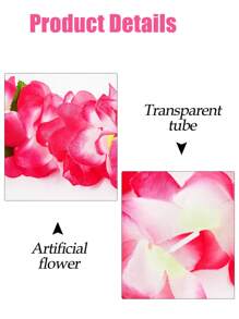 4 PC/Set Summer Boho Hippie Cute Pink Hawaii Flower Leis Women Men Tropical Floral Leis Crown Hawaiian Luaus Party Surfer Hairpin Flower Garland Hairbands Bracelet Set Suitable For Men Women Headband Beach Pool Birthday Parties Decorations Party Favors Music Festival Party, Beach Vacation,Wedding Party,Graduation Celebration ,Hair Accessoires