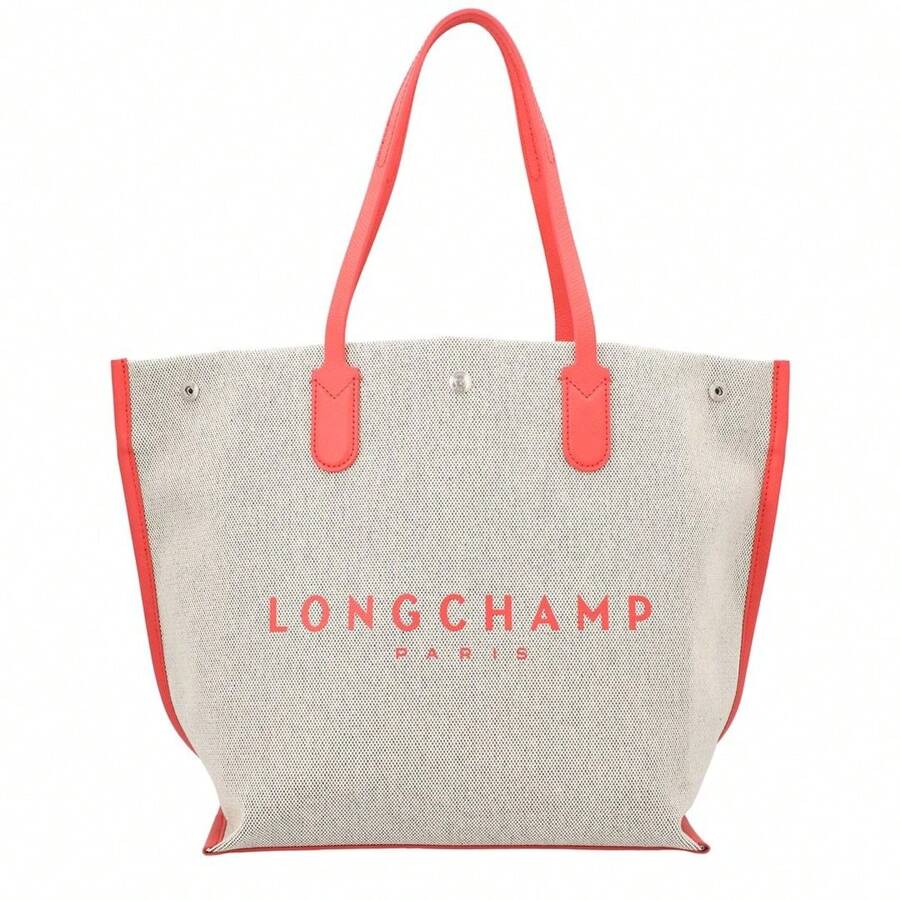Longchamp Tote vải lớn cần thiết - Màu be - Xem 1