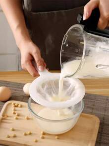 1pc Multifunction Filter Sieve,Soymilk Filter, Juice Filter Plug, Food Filter - White - View 7