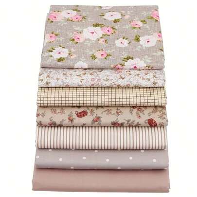 7pcs 40*50cm/19.7*15.7in Twill Printed Fabric For Doll Clothes And Packaging Cloth