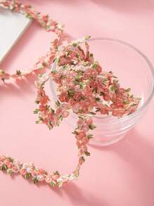 1 Yard Floral Pattern Lace Ribbon Trim For Sewing, Gift Package Wrapping,DIY Crafts And Bridal Wedding Decorations