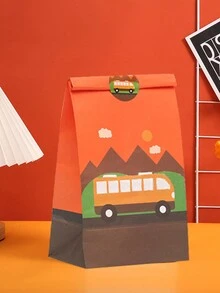 14pcs Car, Airplane, Excavator Cartoon Gift Bags, Candy Bags - Multicolor - View 5