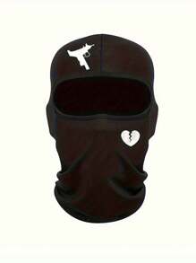 户外骑行防风防晒透气印花单孔骑行帽滑雪面罩情人节 - A - 查看 3