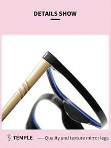 1pc Women's Tr Cat Eye Fashionable Daily Wear Non-Prescription Glasses Clear Glasses Accessories Glasses Accessories For Women Leopard Print - Multicolor - View 8