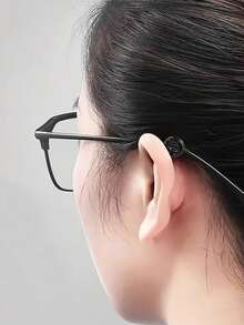 10對眼鏡耳朵夾-運動眼鏡耳勾矽膠防滑眼鏡鼻托套管固定架 - 黑色 - 查看 6