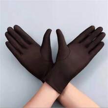 1 Pair Women's Thin Short Elastic Tight-Fitting White Jewelry Gloves, Women's Spandex High Stretch Sunscreen Dance Performance Gloves - A - View 14