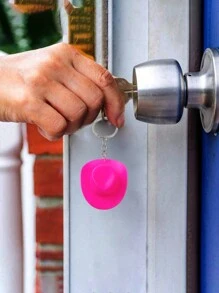 20pcs/10pcs/1pc Unisex Mini Light Pink Western Cowboy Hat Model Keychain, 2.12in, Couple Gift, Y2K Style Creative Keyring/Chain, Funny Gift For Sisters, Bag Decor, Phone/Car Key Holder Accessories Car Accessories Bag Charm School Cute Goth Bag Accessories Lanyards With Id Holder Car Accessories Bag Charms Christmas Car Accessories Teacher Friend Gift Ideas - Multicolor - View 4