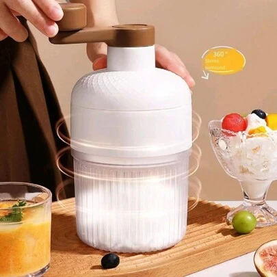 Manual Ice Shaver Small Household Crushed Ice Machine Ice Slush Maker Hand Crank Snow Cone Maker Ice Crusher