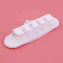 1pc Self Adhesive Wall Mount Toothbrush Holder, Toothbrush Dispenser For Family Bathroom Use - White - View 6