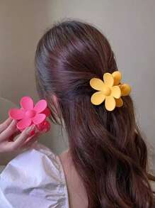 1pc/4pcs Women's Fashion Floral Claw Hair Clips Hair Jaw Clip Hair Clamps Hair Clutch Hair Claw Clip, Beach Accessories, Claw Clip Fall Winter Flower Hair Accessories For Women For Vacation Outfits Woman Summer - Multicolor - View 5