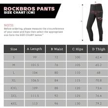 ROCKBROS بنطلون ركوب الدراجات للرجال روكبروس، شورت ركوب الدراجات طويل مُنفِّس، بنطلون للجري للرياضات الخارجية، مقاسات من S إلى 4XL - الأسود - مشاهدة 7