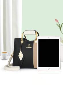 1pc Latest Color Block Women's Bag, Versatile Casual Elegant Bag, Shoulder/Handheld/Crossbody Bag, Suitable For Ladies' Daily Dating Gifts, Mother Day Gifts, Mom Gifts, Mommy's Essentials Mommy Bag For Going Out, Best Mother's Day Gift Ideas, Eye-Catching Work Bags For Women