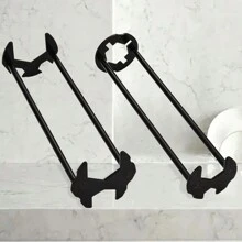 耐用優質金屬扳手，多功能水槽扳手，雙頭雙修補工具，適用於廚房水槽 （隨機顏色發送） - 黑色 - 查看 4