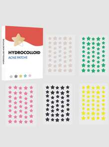 200入組星形粉刺貼,含茶樹油的羥基膠貼,用於遮蓋痘痘、丘疹、粉刺和斑點 - 玫紅色 - 查看 1