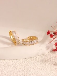 1 Miếng Bộ kim cương Hàng đơn Đinh tán tai Thích hợp Đối với Mặc hàng ngày Đối với phụ nữ - Nhiều màu - Xem 4