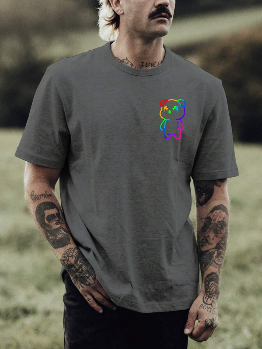 Men T-Shirts - 深灰色 - 查看 1