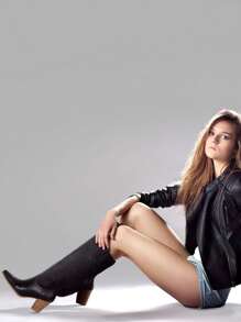 Botas Hasta la Rodilla de Mujer - Negro - Ver 2
