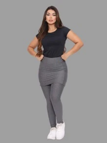 Women Outdoor Leggings - Grey - View 1