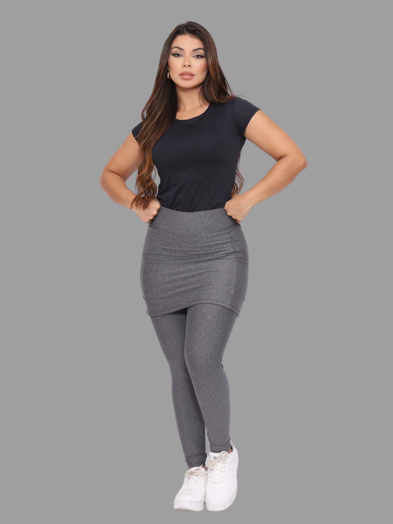 Women Outdoor Leggings - Grey - View 1