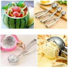 1 pieza Duradero Cucharada para helado de acero inoxidable - Perfecta para servir helado, frutas y talla grande - 3 tamaños disponibles