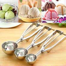 1 pieza Duradero Cucharada para helado de acero inoxidable - Perfecta para servir helado, frutas y talla grande - 3 tamaños disponibles