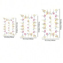1pc Rectangular Floral & Dragonfly Waterproof Polyester Tablecloth, Colorful Anti-Wrinkle & Anti-Spill Table Cover, Suitable For Outdoor Picnic & Party Dining In Spring And Summer - Multicolor - View 2