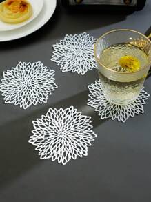 6-12pcs/Set PVC Cup Coasters, Table Decorative Mats For Daily Dining Table