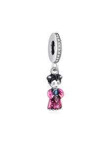 Silver-Plated And Zirconia-Crusted Chinese & Japanese Style Lucky Cat, Lion Dance & Daruma Beaded Pendant Suitable For DIY Bracelet, Necklace And Gifts For Festivals And Birthday - Beads - View 17