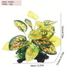 1 Bể Cá Cá Trang Trí Nhựa Nhân Tạo Sen & Giả Vải Lá Nước Cỏ Mô Phỏng Nhà Máy - Nhiều màu - Xem 11