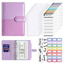 馬卡龍a6活頁簿會計手帳,活頁式會計簿,創意現金預算理財手工帳簿 - 多色 - 查看 16