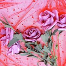 10 Yards Stern Mond Laser Pailletten Tüllrolle weiches Tüllband für Partydekoration DIY Handwerk Tutu Rock Zubehör Hochzeitshintergrund Bühnendekoration Nähen Mesh