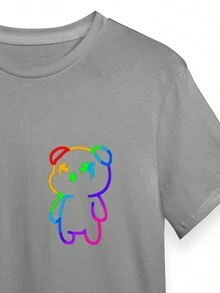 Men T-Shirts - 灰色 - 查看 2