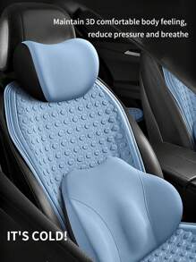 1入組汽車坐墊，通用四季半包圍座椅套，蜂窩凝膠材質可吸汗透氣，簡約座墊套 - 橘色 - 查看 10