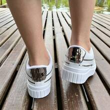 Women Wedge Sneakers - Màu Hồng Tươi - Xem 4