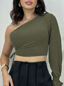 Women Tops - 軍綠色 - 查看 2