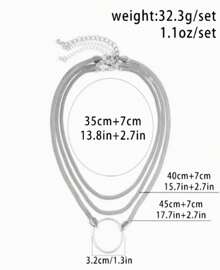 Layered Necklaces - Bạc - Xem 4