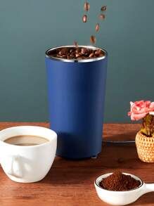 Coffee Grinder Electric, Spice Grinder, Coffee Bean Herb Grinder , One-Touch Push-Button Stainless Steel Grinding For Herb Peanut Grains Beans(Blue) - Navy Blue - View 10