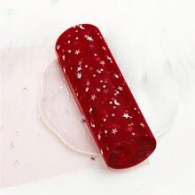 10 Yards Stern Mond Laser Pailletten Tüllrolle weiches Tüllband für Partydekoration DIY Handwerk Tutu Rock Zubehör Hochzeitshintergrund Bühnendekoration Nähen Mesh